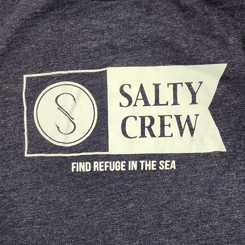 Salty Crew Mens Premium Graphic T-Shirt Heather Charcoal Grey Med Short Sleeve - Picture 3 of 11